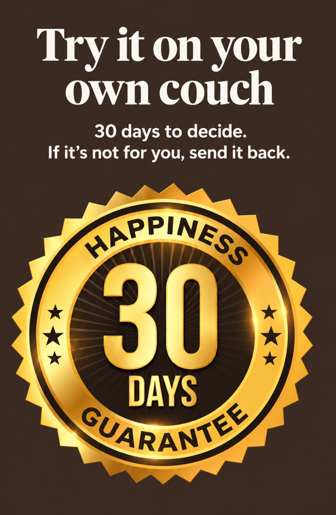 30-day happiness guarantee